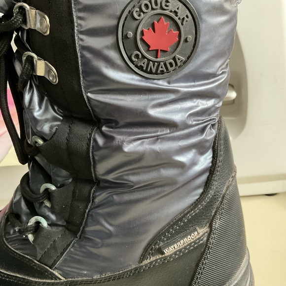 Cougar Canada Como 2 Black/Gray Winter Boots Size 10M - Picture 6 of 7
